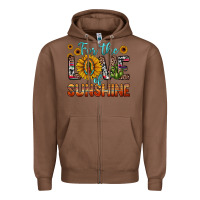 Chestnut for the love of sunshine sunflower our lady of guadalupe Zipper Hoodie - JahusDesignShop