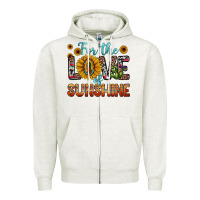 Oatmeal Heather for the love of sunshine sunflower our lady of guadalupe Zipper Hoodie - JahusDesignShop