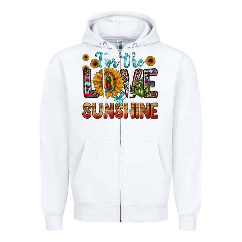 For The Love Of Sunshine Sunflower Our Lady Of Guadalupe Zipper Hoodie by JahusDesignShop | Teevron