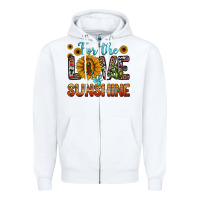 White for the love of sunshine sunflower our lady of guadalupe Zipper Hoodie - JahusDesignShop