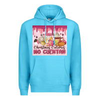 Ocean Blue christmas calories no cuentan Premium Hoodie - MaliasSmallBusiness
