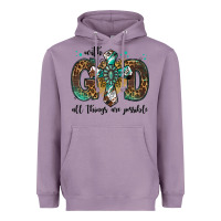 Lavender with god all things are possible gemstone cross Heavyweight Hoodie - Jasminsmagicworld