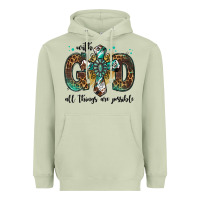 Matcha with god all things are possible gemstone cross Heavyweight Hoodie - Jasminsmagicworld