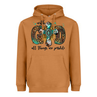 Meerkat with god all things are possible gemstone cross Heavyweight Hoodie - Jasminsmagicworld