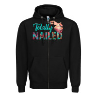 Black totally nailed bbs Zipper Hoodie - BundleAndBundleShop