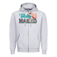 Heather Grey totally nailed bbs Zipper Hoodie - BundleAndBundleShop