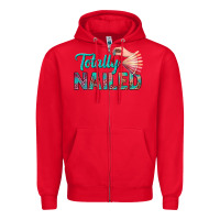 Red totally nailed bbs Zipper Hoodie - BundleAndBundleShop