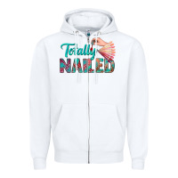 White totally nailed bbs Zipper Hoodie - BundleAndBundleShop