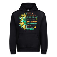 Black inspirational flower and quote design Urban Hoodie - LillyAllenDesigns