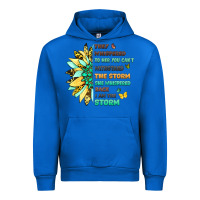 Cobalt inspirational flower and quote design Urban Hoodie - LillyAllenDesigns