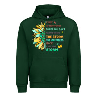 Forest Green inspirational flower and quote design Urban Hoodie - LillyAllenDesigns
