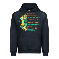 Navy inspirational flower and quote design Urban Hoodie - LillyAllenDesigns