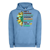 Pigment Pebble Blue inspirational flower and quote design Urban Hoodie - LillyAllenDesigns