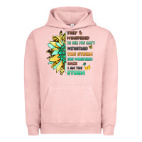 Pigment Salmon inspirational flower and quote design Urban Hoodie - LillyAllenDesigns