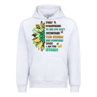 White inspirational flower and quote design Urban Hoodie - LillyAllenDesigns