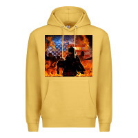 Antique Gold western firefighters Premium Hoodie - MaliasSmallBusiness