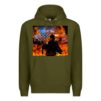 Army Green western firefighters Premium Hoodie - MaliasSmallBusiness