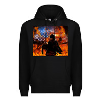Black western firefighters Premium Hoodie - MaliasSmallBusiness