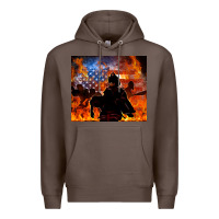 Coffee western firefighters Premium Hoodie - MaliasSmallBusiness