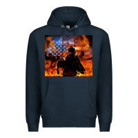 Navy western firefighters Premium Hoodie - MaliasSmallBusiness