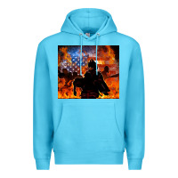 Ocean Blue western firefighters Premium Hoodie - MaliasSmallBusiness