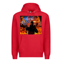 Red western firefighters Premium Hoodie - MaliasSmallBusiness