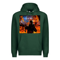 Sports Green western firefighters Premium Hoodie - MaliasSmallBusiness