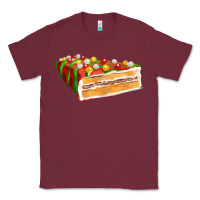 Burgundy red christmas cake fa element 1 Classic Tee - FaDigitalArtStudio