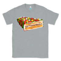 Heather Grey red christmas cake fa element 1 Classic Tee - FaDigitalArtStudio