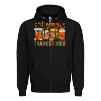 Black western happy thanksgiving bbs Zipper Hoodie - BundleAndBundleShop