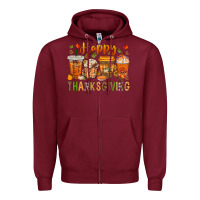 Burgundy western happy thanksgiving bbs Zipper Hoodie - BundleAndBundleShop