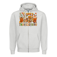 Dove Grey western happy thanksgiving bbs Zipper Hoodie - BundleAndBundleShop