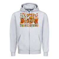 Heather Grey western happy thanksgiving bbs Zipper Hoodie - BundleAndBundleShop