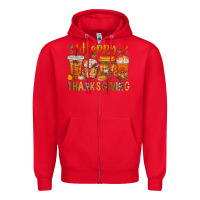 Red western happy thanksgiving bbs Zipper Hoodie - BundleAndBundleShop