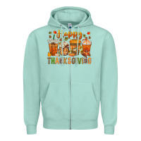 Seafoam western happy thanksgiving bbs Zipper Hoodie - BundleAndBundleShop