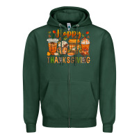 Sports Green western happy thanksgiving bbs Zipper Hoodie - BundleAndBundleShop