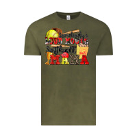 Vintage Olive somebody's loud mouth softball mama Vintage Tee - Zillion Design Studio