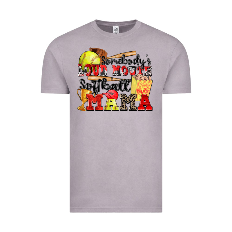 Somebody's Loud Mouth Softball Mama Vintage Tee by Zillion Design Studio | Teevron