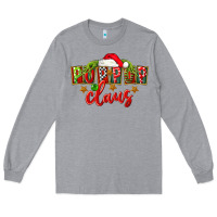 Heather Grey christmas pop pop claus Long Sleeve Tee - FaDigitalArtStudio