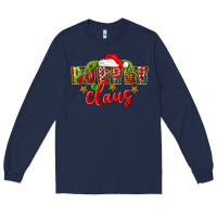 Navy christmas pop pop claus Long Sleeve Tee - FaDigitalArtStudio