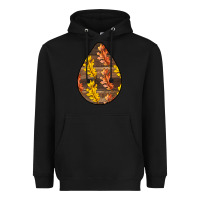 Black Fall Teardrop Heavyweight Hoodie - LillyAllenDesigns