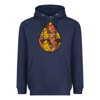 Navy Fall Teardrop Heavyweight Hoodie - LillyAllenDesigns