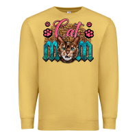 Antique Gold Western Cat Mom Premium Sweatshirt - LillyAllenDesigns