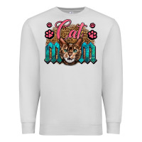 Dove Grey Western Cat Mom Premium Sweatshirt - LillyAllenDesigns