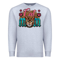 Heather Grey Western Cat Mom Premium Sweatshirt - LillyAllenDesigns