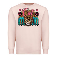 Pale Pink Western Cat Mom Premium Sweatshirt - LillyAllenDesigns