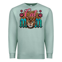 Seafoam Western Cat Mom Premium Sweatshirt - LillyAllenDesigns