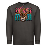 Smoke Western Cat Mom Premium Sweatshirt - LillyAllenDesigns