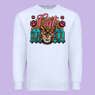 Western Cat Mom Premium Sweatshirt Designed By Lillyallendesigns