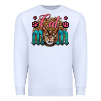 White Western Cat Mom Premium Sweatshirt - LillyAllenDesigns